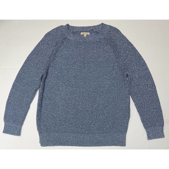 Barbour Sweaters - Barbour Heather Blue Cable Knit Crewneck Sweater